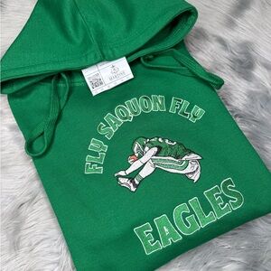 Saquon Kelly Green - Adult Unisex Fly Eagles Fly Eagles Embroidered Hoodie